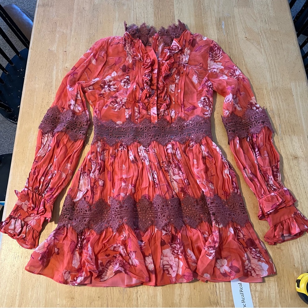 Alexis Beaumont Ruffled Floral Mini Dress - Picture 2 of 9